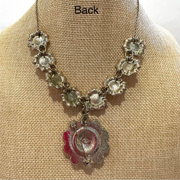 Premier Designs Statement Necklace jeweled w/ removable pendant ( pin/ brooch) - Picture 8 of 15